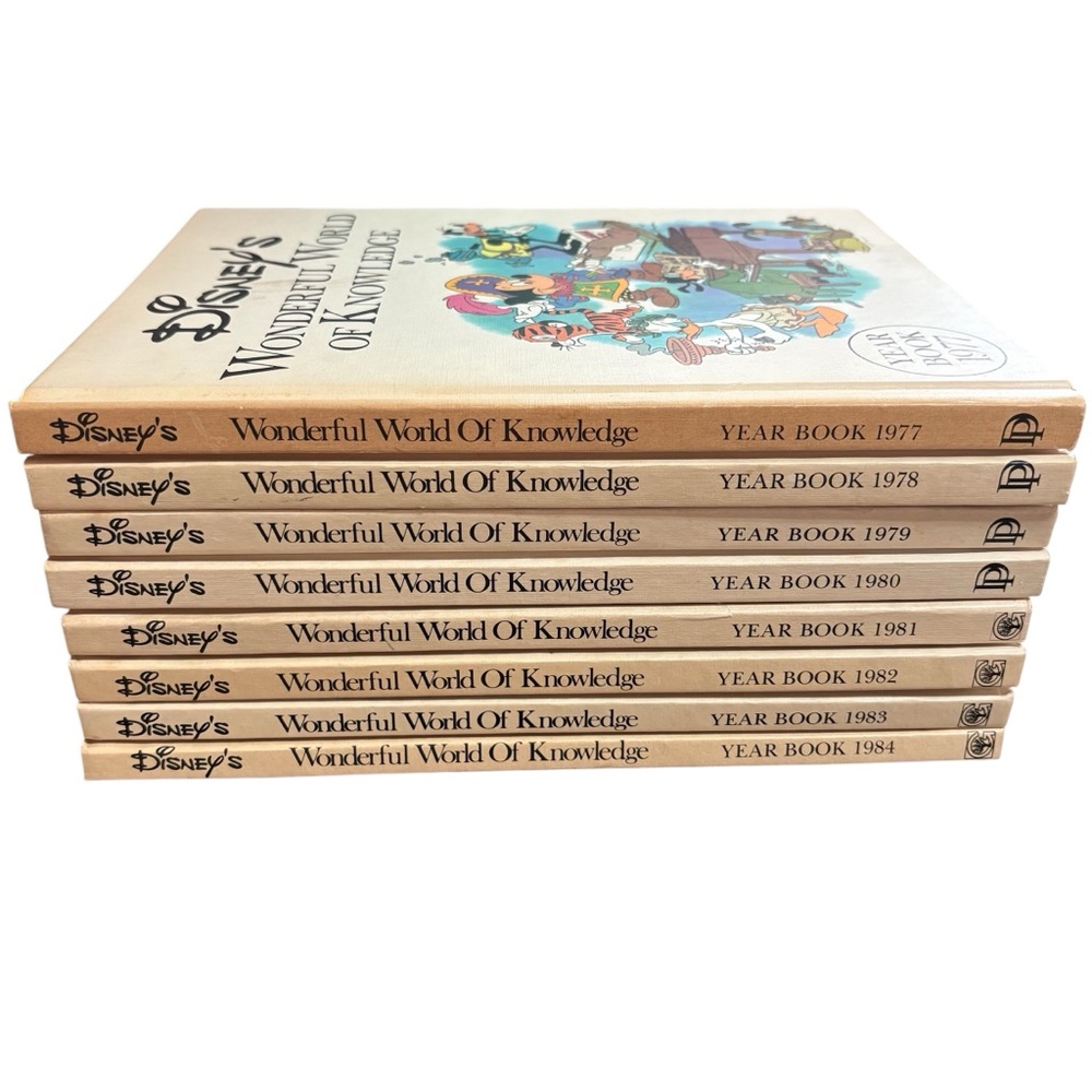 Disneys Wonderful World of Knowledge Yearbooks 1977-1984 Lot - Picture 1 of 16